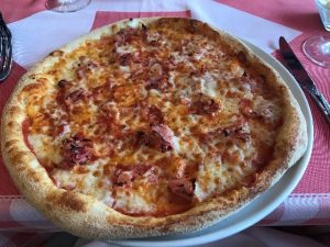 prosciutto pizza from street vendor in Verona