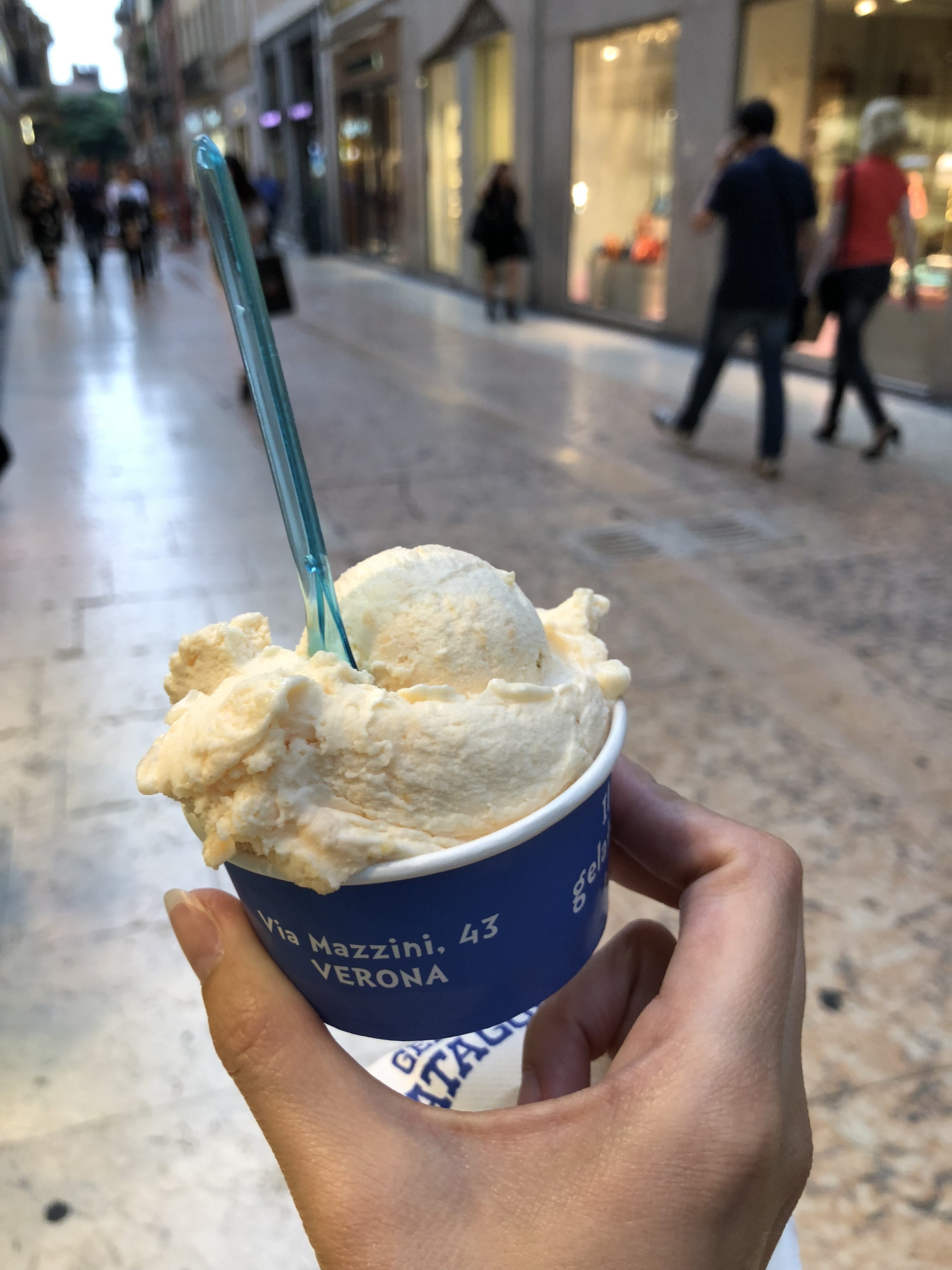 Vanilla gelato in Verona
