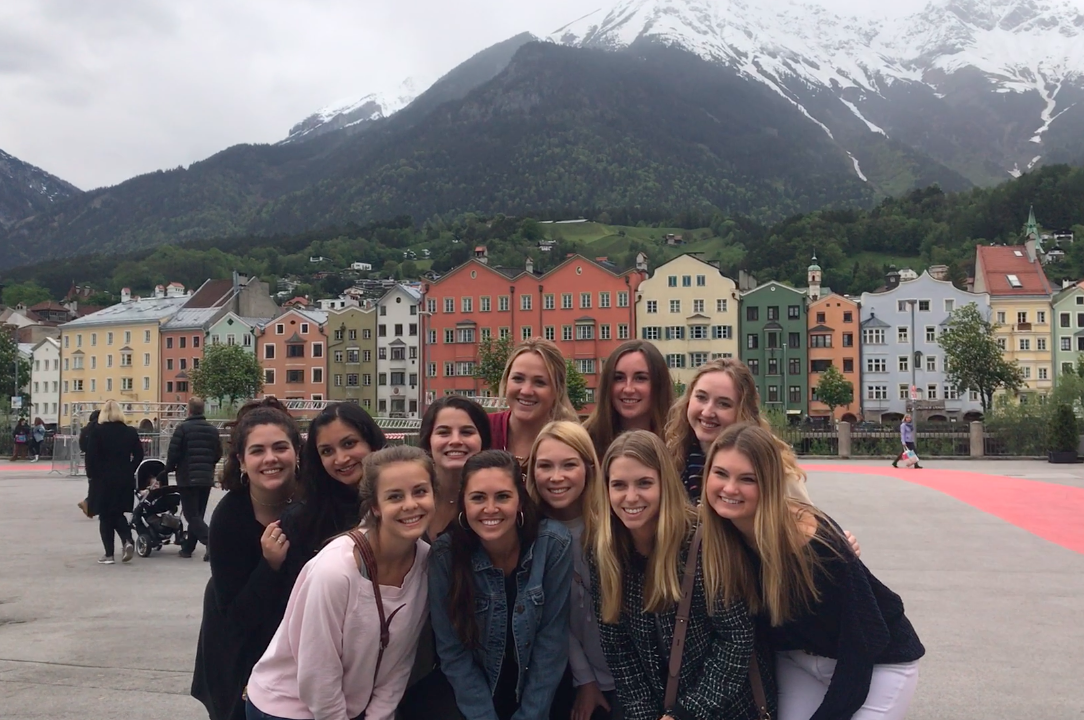 group of girls in Innsbruck, Austria